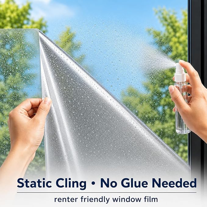 One Way Privacy Window Film Heat Control Mirror Tint 35.4Inx26.2Ft | Reflective - Image 5