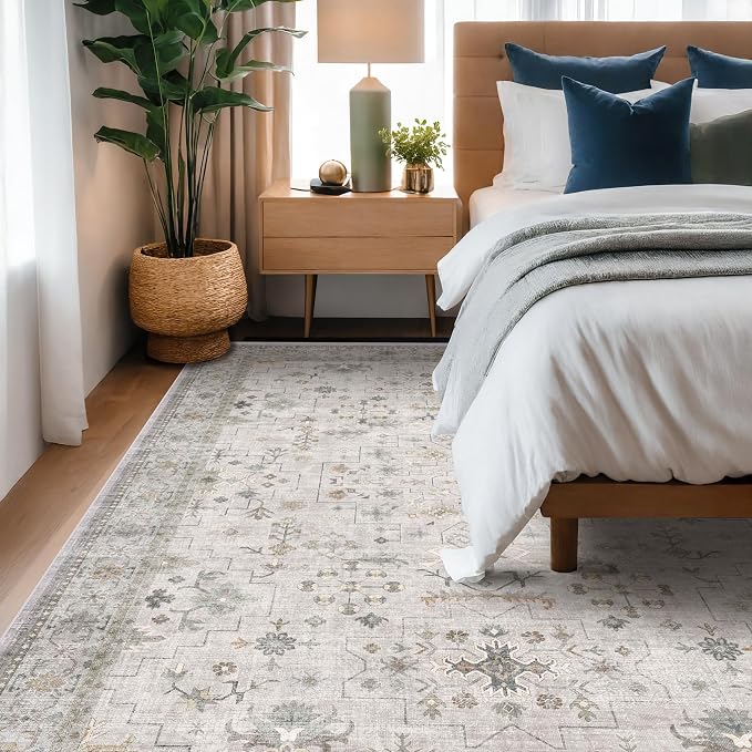 Light Gray & Sage Living Room Rug 8x10 - Image 6