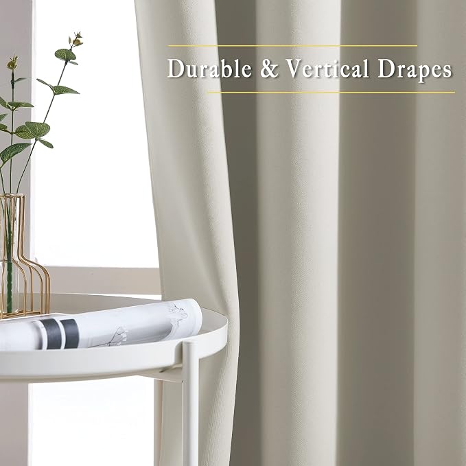 NICETOWN Blackout Bedroom Curtains 48 inches Long - Image 5