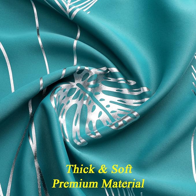 Teal Blackout Curtains for Living Room 102 Inch Length 2 Panels Set, Energy - Image 5