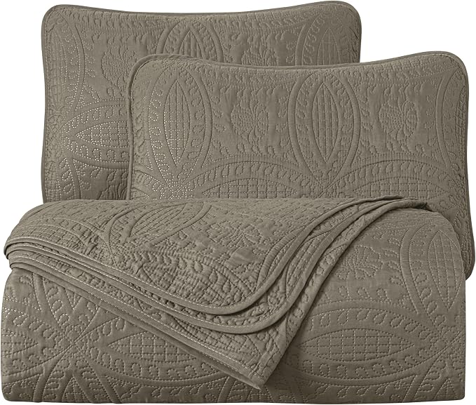 Chezmoi Collection Austin 3-piece Oversized Bedspread Coverlet Set - Image 9