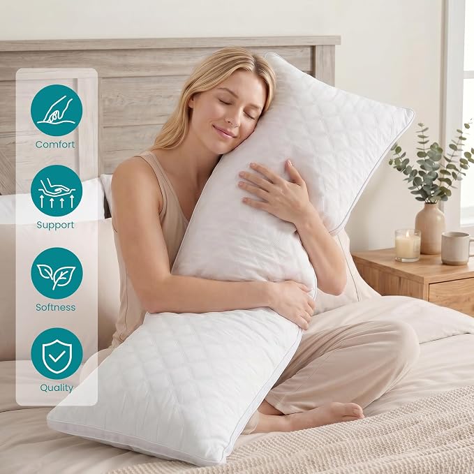 Oubonun Full Body Pillow for Sleeping-Adjustable Firm and Fluffy Body Pillows - Image 2