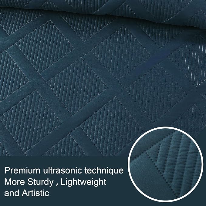 Exclusivo Mezcla Twin Size Quilt Set, Modern Striped Pattern, Lightweight - Image 4