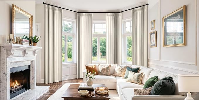 MIULEE Pinch Pleated 100% Blackout Curtains 40"x96" Long Birch 4 Panels Set | - Image 2