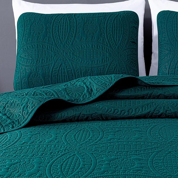 Chezmoi Collection Austin 3-Piece Oversized Bedspread Coverlet Set | Oversized - Image 3