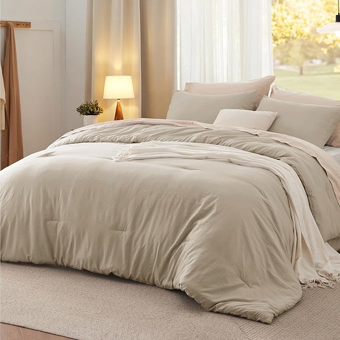 Bedsure King Comforter Set, Sand Soft Prewashed Bedding by Unknown