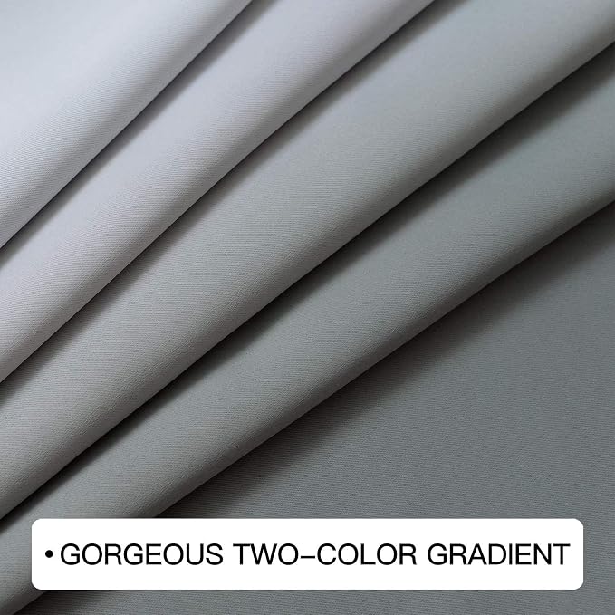 COSVIYA Grommet Ombre Room Darkening Curtains 72 inch Length 2 Panels, Gradient - Image 4
