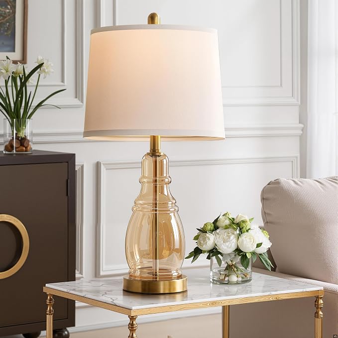 ROTTOGOON Glass Table Lamp Set of 2, Modern Table Lamps - Image 7