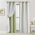 Bujasso Sage Green 90% Blackout Curtains by Bujasso