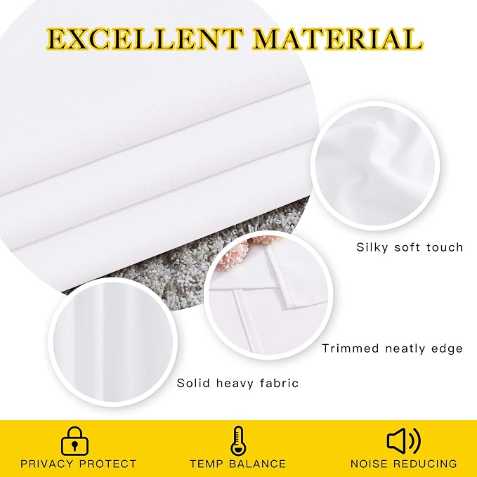 NICETOWN White Curtain Panels for Dining Room - Image 4