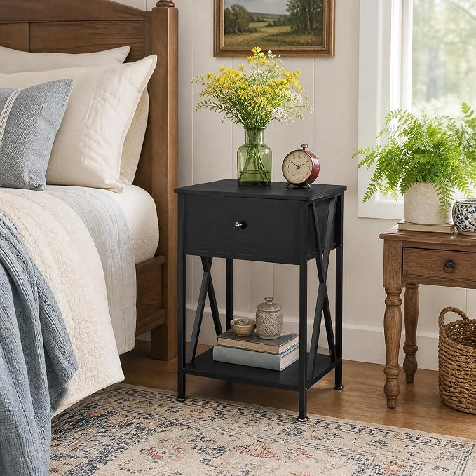 VECELO Nightstands Set of 2, Modern Bedside End Tables, Night Stands - Image 5