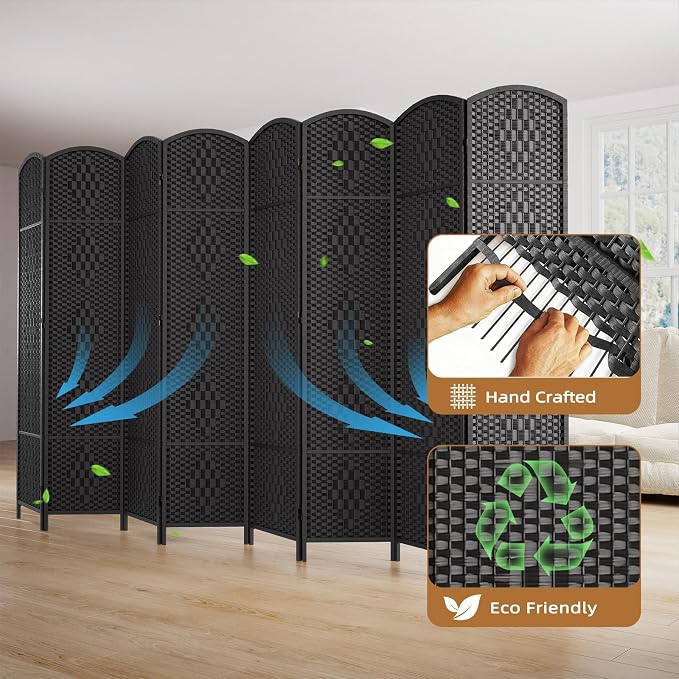 HALLYBEE Room Divider Panel, 4 Panel Partition Room Dividers Screen, Privacy - Image 5