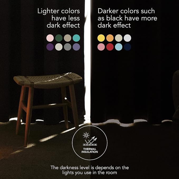 Deconovo Curtains for Living Room, Pattern Blackout Curtains 84 Inches Long | - Image 6