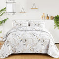 Anibedding Botanical Quilt Set King, Botanical Coverlet Set by Anibedding