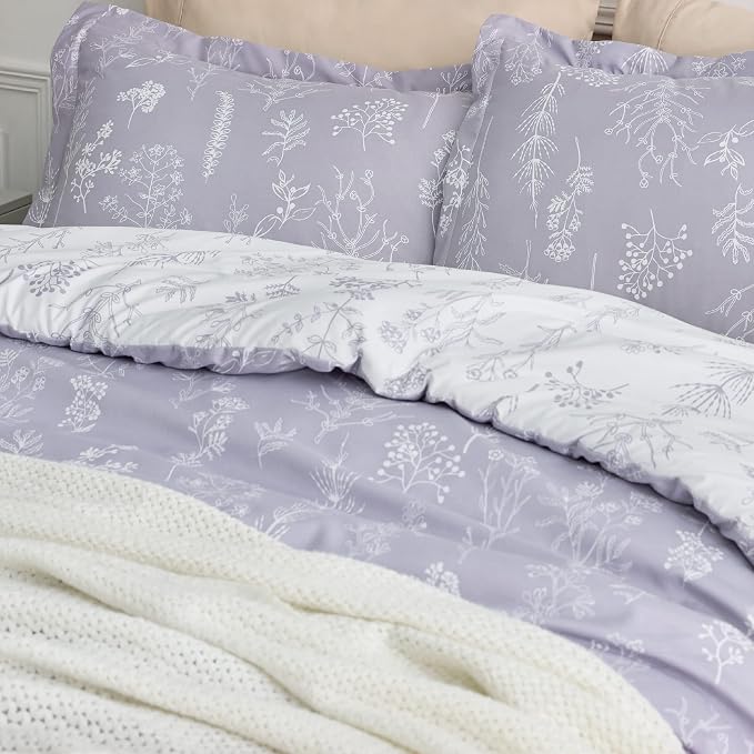 Bedsure Lavender Oversized Queen Comforter Set - Image 3