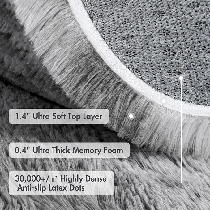 9x12 Ft Extra Large Shag Rugs for Living Room, Tie Dyed Ultra Soft Fluffy Furry - Image 7