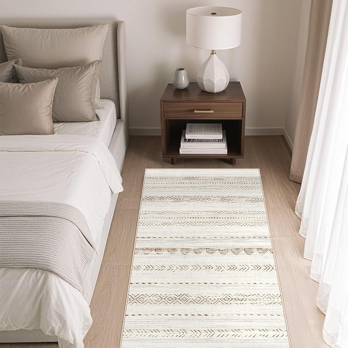Nakagishi Boho 2x4 Washable Area Rug Non Slip Carpet - Image 4