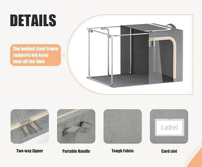 3 Openings Clothes Storage Bins - Image 4