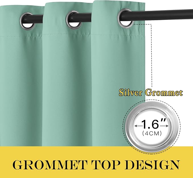NICETOWN Blackout Sliding Door Curtains 84 Inch Length, Extra Wide Room Divider - Image 5