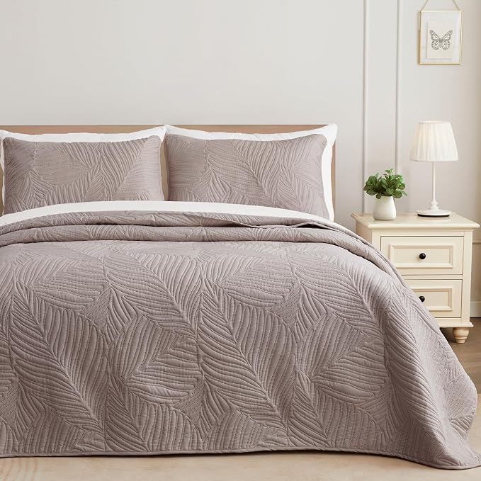 Exclusivo Mezcla 3-Piece King Quilt Bedding Set, Soft Microfiber Bedspreads | by ExclusivoMezcla