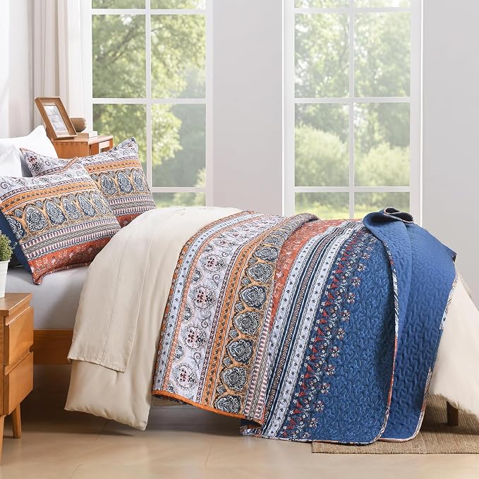 Blue Orange Quilts Queen Size - Image 7