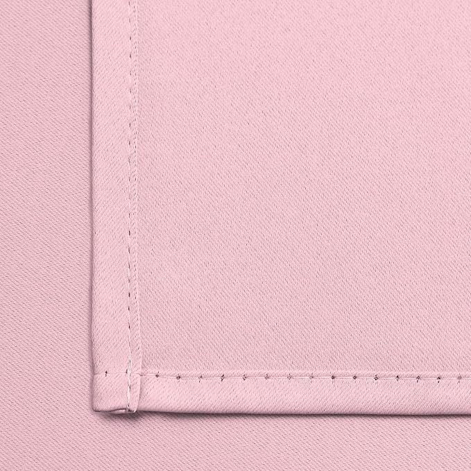 Yakamok Blackout Curtains 38x72 inch Pink Thermal Drapes-Bedroom | 2 panels - Image 5