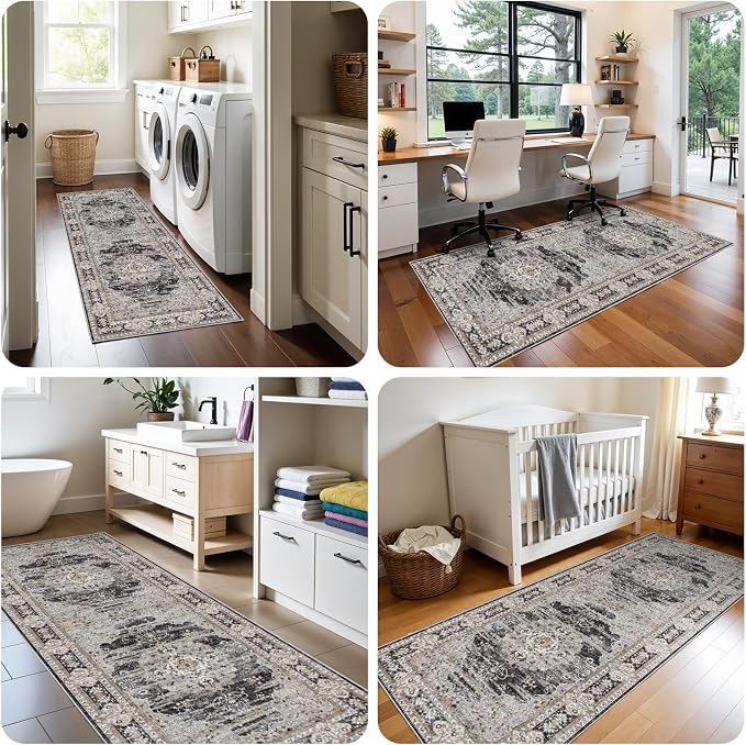 3x8 Washable Hallway Runner Rug - Image 8