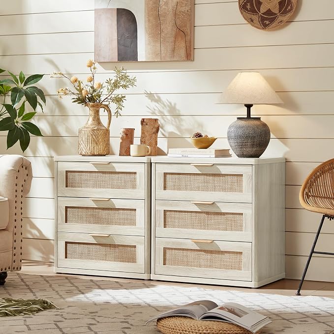 LEYAOYAO Rattan 23" Nightstands Set of 2 - Image 9