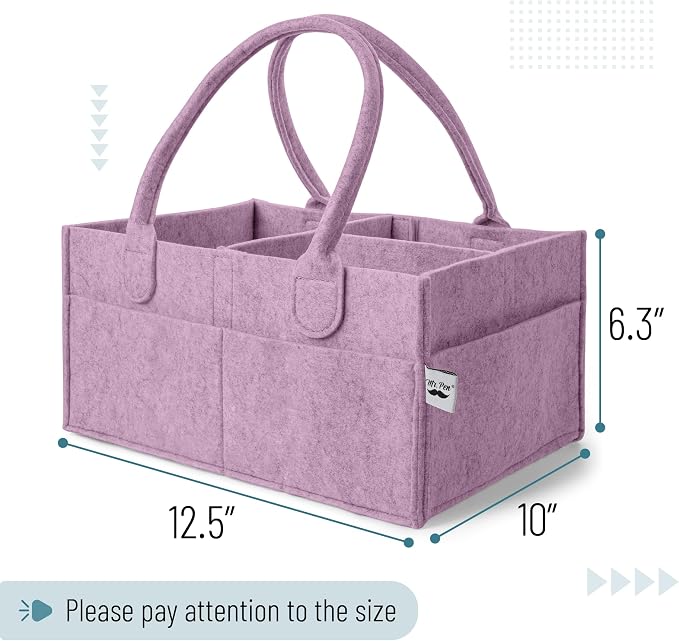 Mr. Pen- Baby Diaper Caddy Organizer, Orchid Mist | Nursery Storage Bin and Car - Image 2