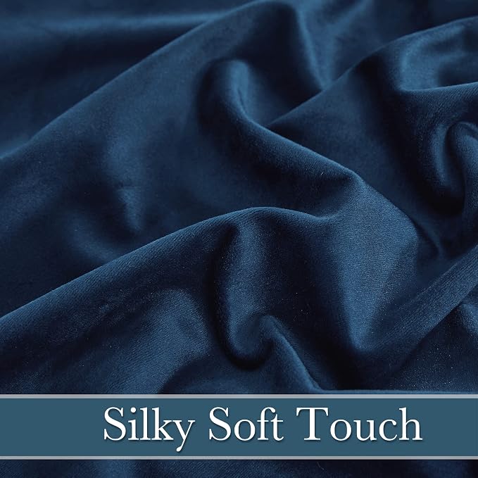 RYB HOME Velvet Curtains 120 inches Long, Extra Long High Ceiling Curtains | - Image 5