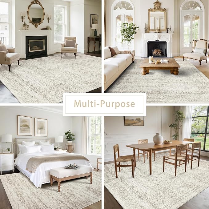 Washable Rugs 8x10 Area Rugs for Living Room, Dining Room Carpet | Ultra Soft - Image 5