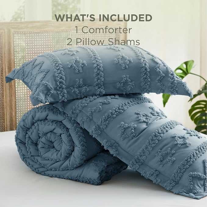 Bedsure Tufted Boho Comforter Set Full Size - Image 6