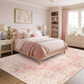 Latte&Fog 8x10 Area Rugs for Living Room Washable Large Pink Rugs Cute | Non by LatteFog