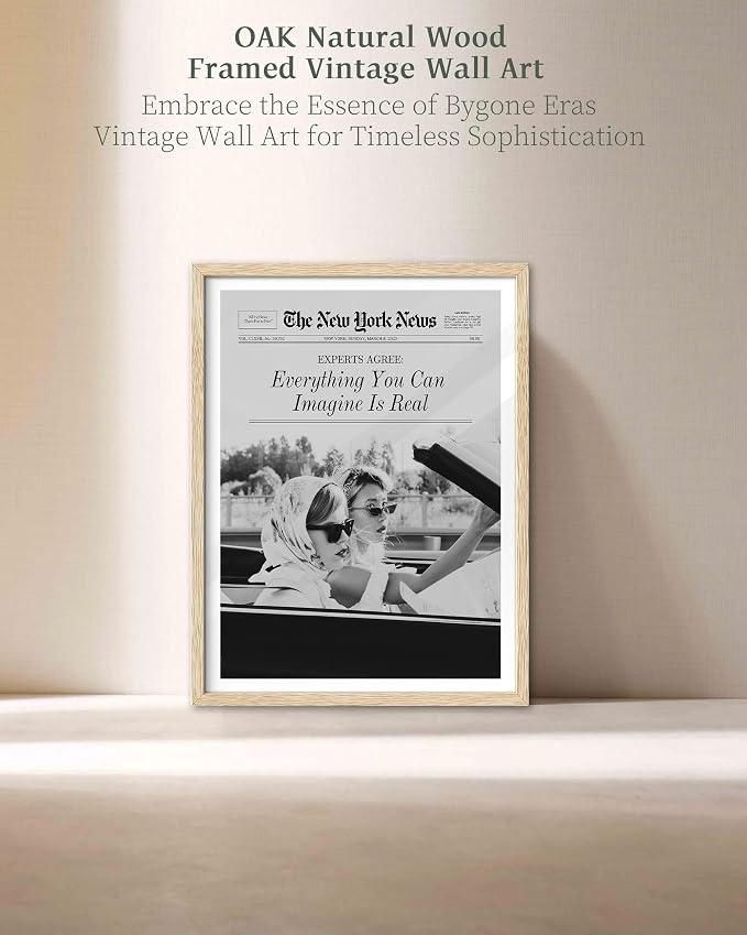 iHery 12x16in Everything You Can Imagine Unframed Newspaper Art | Unframed - Image 4