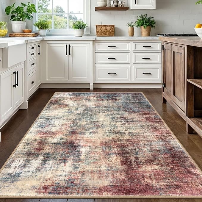 Abstract Area Rugs 5x7 Ft Washable Rugs - Image 2