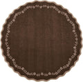 GarveeHome Large Round Rug 8ft Scalloped Washable Circle Living Room Rug | Soft by GarveeHome