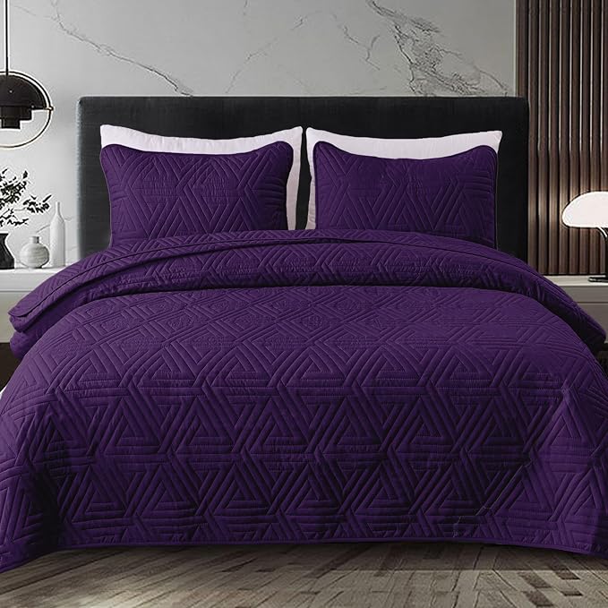 Whale Flotilla Soft Geometric King Quilt Set - Image 8