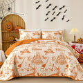 WONGS BEDDING King Pumpkin Castle Quilt Set, Halloween Bedspread Bedding | by WONGSBEDDING
