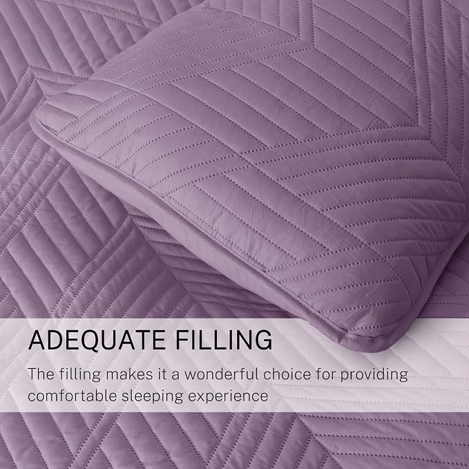 Exclusivo Mezcla California King Quilt Bedding Set, Dusty Lavender | - Image 6