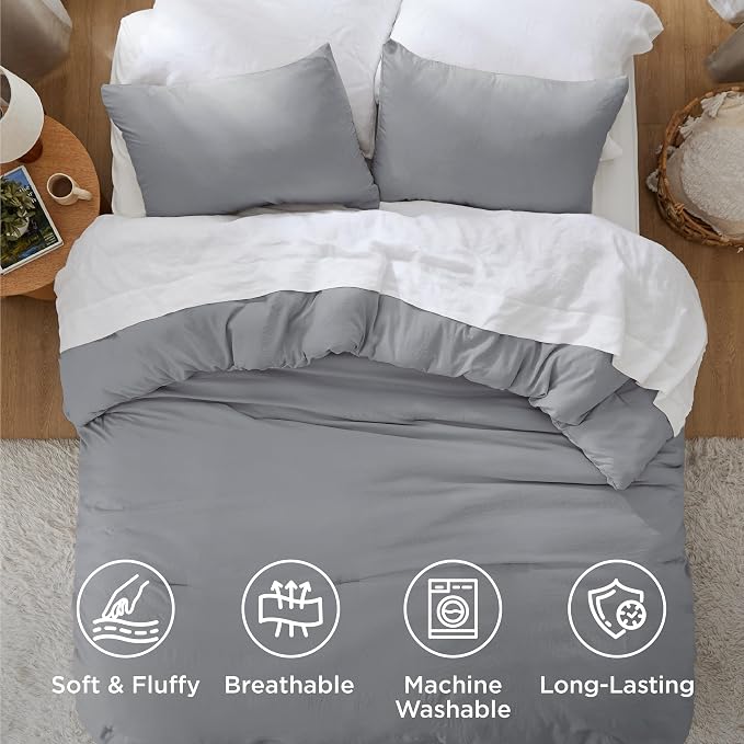 Bedsure Super King Plus Comforter Set, 3 Pieces GentleSoft™ Bed Set, 1 - Image 4