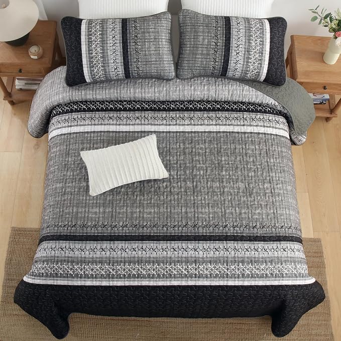 Cottolester Quilt King Size, All Seasons Microfiber Quilt Bedding Sets - Image 8
