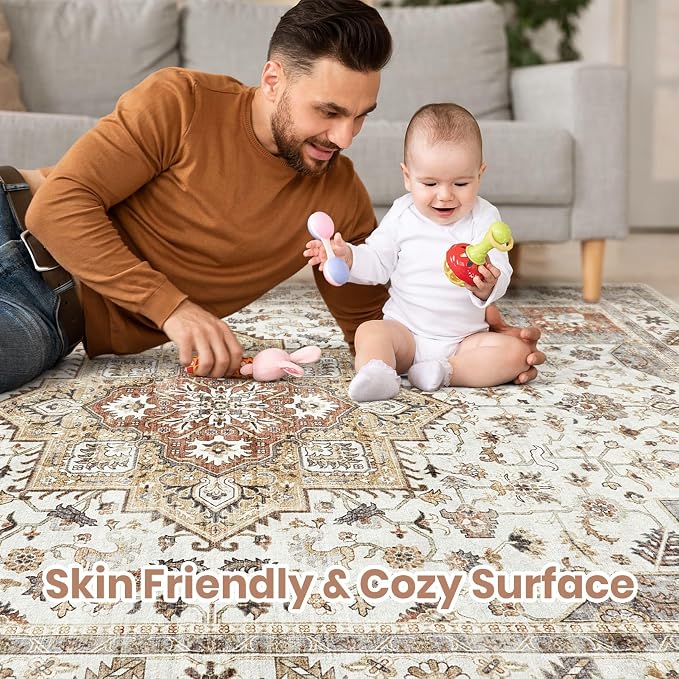 cotiled 9x12 Area Rug for Living Room, Traditional, Dining Room, and Home Office - Image 4