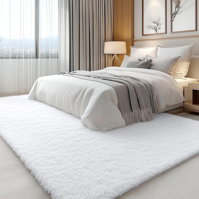 OLANLY 5x5 Area Rugs for Living Room Bedroom, Machine Washable Soft Fluffy - Image 5