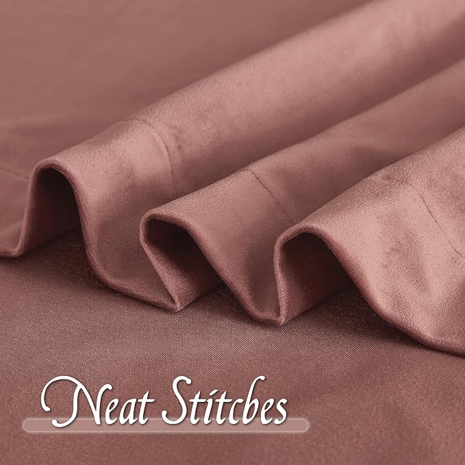 RYB HOME Velvet Curtains 102 inches Long, Extra Long High Ceiling Curtains | - Image 6