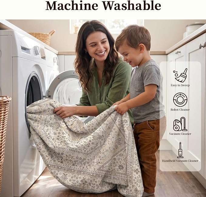 6x6 Square Washable Area Rug - Image 5