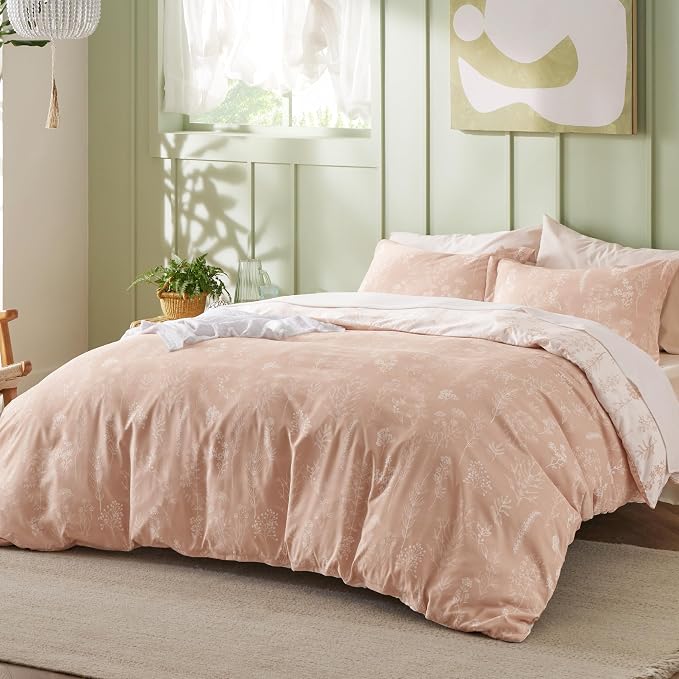 Bedsure Blush Pink King Comforter Set - Image 2