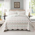 3-Piece Quilt Set Quilted Bedspread Lightweight Coverlet Set Garden Style by Travan
