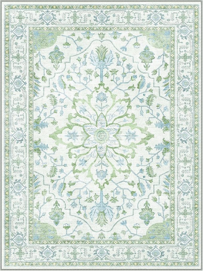 RELEANY Washable Area Rug, Square 6'x6', Water Repellent, Pet Friendly - Image 9