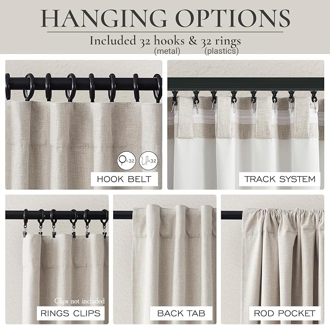 Extra Long Custom 102 Inch Curtains, 100% Blackout Curtains - Image 4