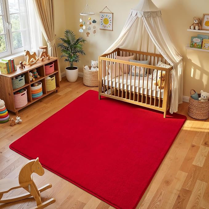 4x4 Square Area Rugs for Bedroom Living Room, Modern Non Slip Minimalist Carpet - Image 2